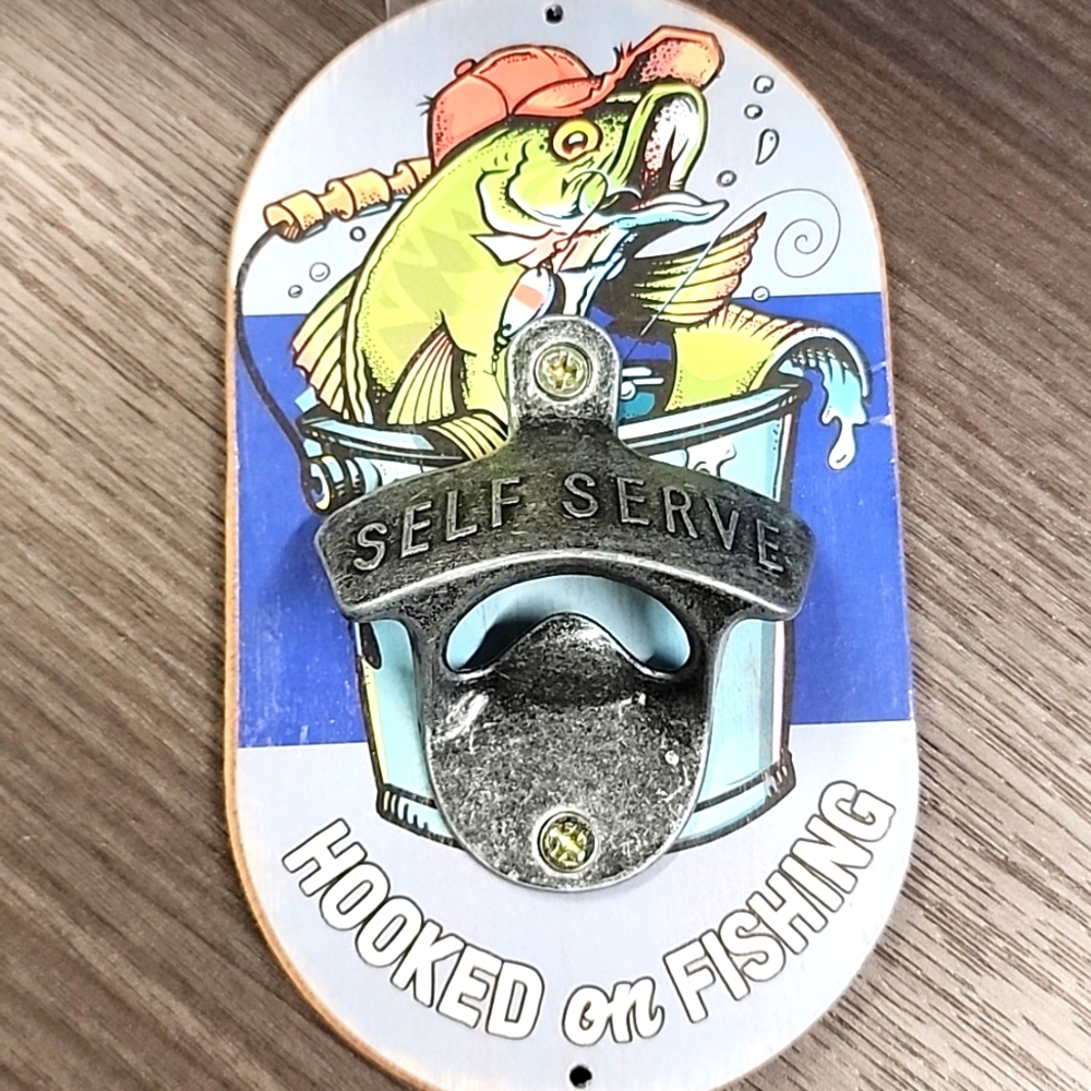 Bottle Opener, Wall Mount. New. Open Road Brands